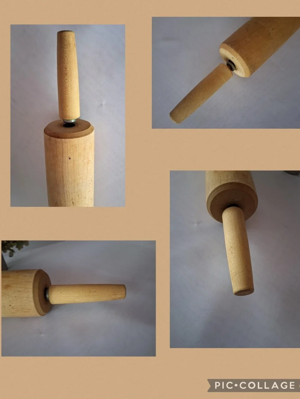Vintage Wooden Rolling Pin - Long Handles - Decor or For Use!